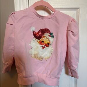 Festive Pink Santa Sweatshirt